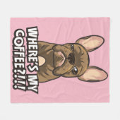 私のコーヒー綿毛布があるところ フリースブランケット (正面(横))