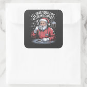 私のコーヒ救ークリスマス後のあなたの人生 スクエアシール (バッグ)