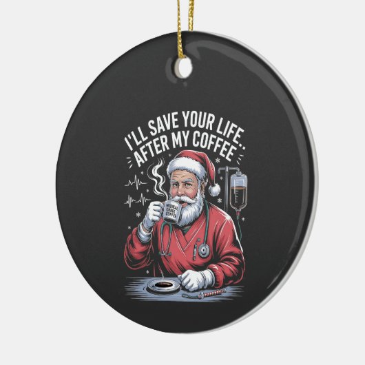 私のコーヒ救ークリスマス後のあなたの人生 セラミックオーナメント (左)