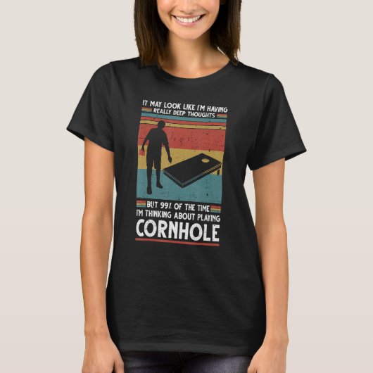 私のコーンホール考えるPlに見えるかもしれない Tシャツ (正面)