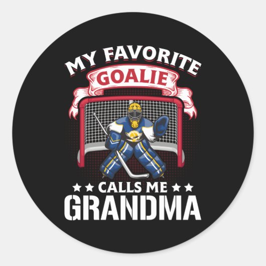 私のゴアお気に入りのーは私をおばあちゃんサッカーホッケーと呼ぶ ラウンドシール (正面)