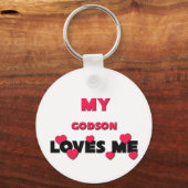 私のゴッドソンは私を愛している キーホルダー (正面)