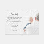 私のゴッドファーザーの提案写真になる フリースブランケット (正面(横))