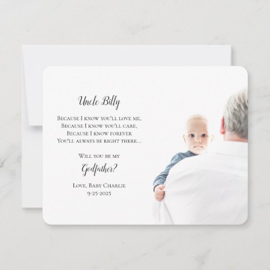 私のゴッドファーザーの提案写真になる 招待状 (正面)