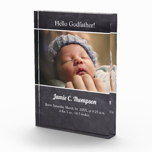 私のゴッドファーザーベビー写真誕生詳細 フォトブロック (右)