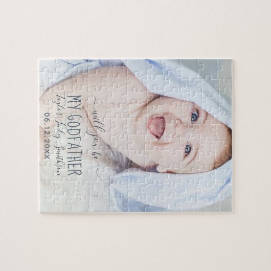 私のゴッドファーザー可愛い写真パーソナライズされたか ジグソーパズル (横)
