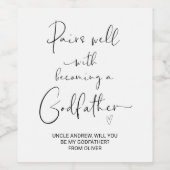 私のゴッドファーザー新生児発表 ワインラベル (シングルラベル)