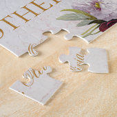 私のゴッドマザーのプロポーザルBurgundy Peonies ジグソーパズル (側面)