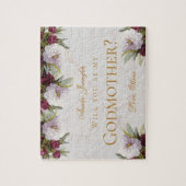 私のゴッドマザーのプロポーザルBurgundy Peonies ジグソーパズル (縦)