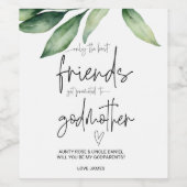 私のゴッドマザーのベビー頼のお知らせ ワインラベル (シングルラベル)