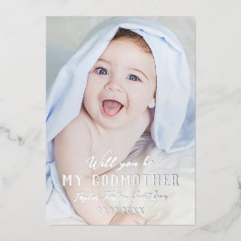 私のゴッドマザーの上品な写真パーソナライズされたか 箔シーズンカード