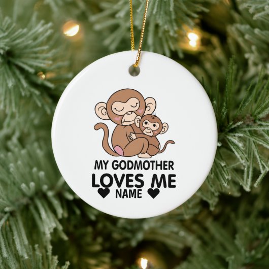 私のゴッドマザーは私を愛している セラミックオーナメント (ツリー)