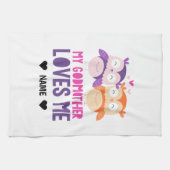 私のゴッドマザーは私を愛している – フクロウ キッチンタオル (横)