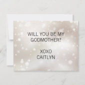 私のゴッドマザープロポーザル金ゴールドとスターか 招待状 (裏面)