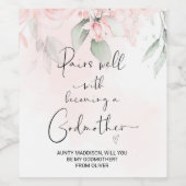 私のゴッドマザー新生児発表 ワインラベル (シングルラベル)