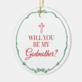 私のゴッドマザー・クリスチャンのゴッドペアレントか？ セラミックオーナメント (左)