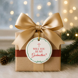 私のゴッドマザー・クリスチャンのゴッドペアレントか? セラミックオーナメント