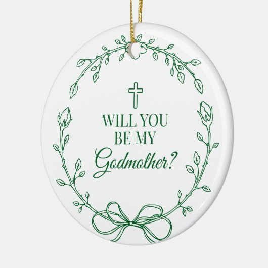 私のゴッドマザー・ゴッドペアレントの提案か? セラミックオーナメント (左)