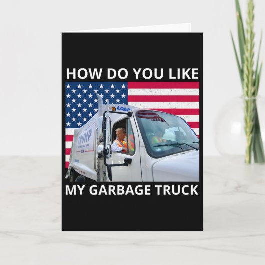 私のゴミ収集車のトランプライドはどう思う？ ゴミ  カード (正面)