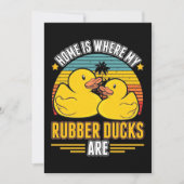 私のゴムアヒルがいる場所が私の家 招待状 (正面)