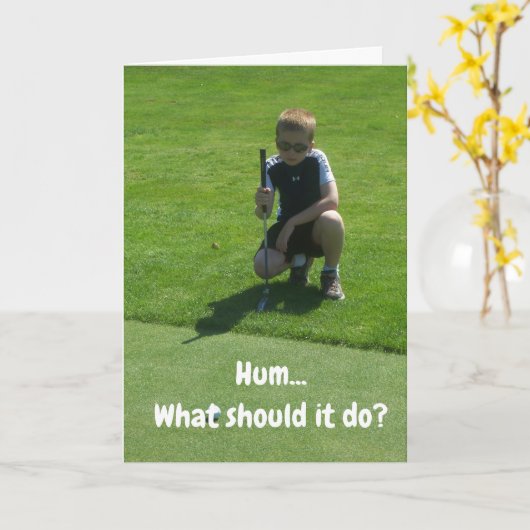 私のゴルファー最高のに対する「誕生日は今までお気に入りの」 カード (黄色い花)