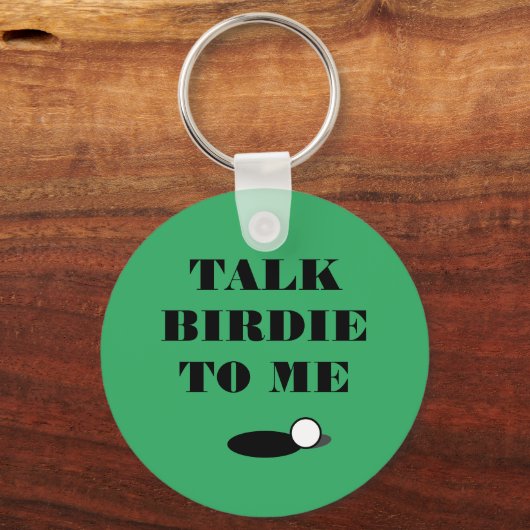 私のゴルフ引用文のキーチおもしろいェンギフトにバーディーを話す キーホルダー (正面)