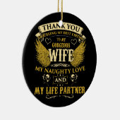 私のゴージャスな妻に セラミックオーナメント (右)