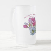 私のゴージャスな妻へのハッピーバースデー フロストグラスビールジョッキ (正面左)