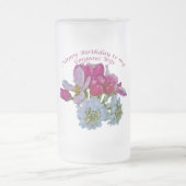 私のゴージャスな妻へのハッピーバースデー フロストグラスビールジョッキ (中央)