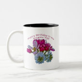 私のゴージャスな妻へのハッピーバースデー.png ツートーンマグカップ (左)