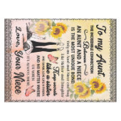 私のゴージャスパーソナライズされたな叔母ひまわり毛布に テーブルクロス (正面(横))