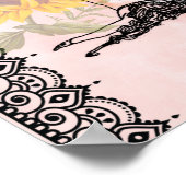 私のゴージャスパーソナライズされたな叔母ひまわり毛布に ポスター (角)