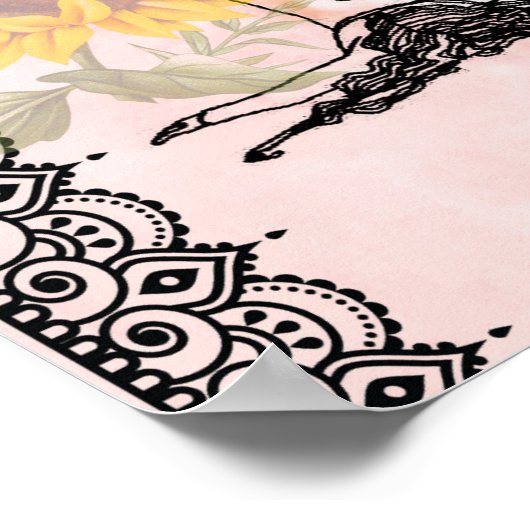 私のゴージャスパーソナライズされたな叔母ひまわり毛布に ポスター (角)