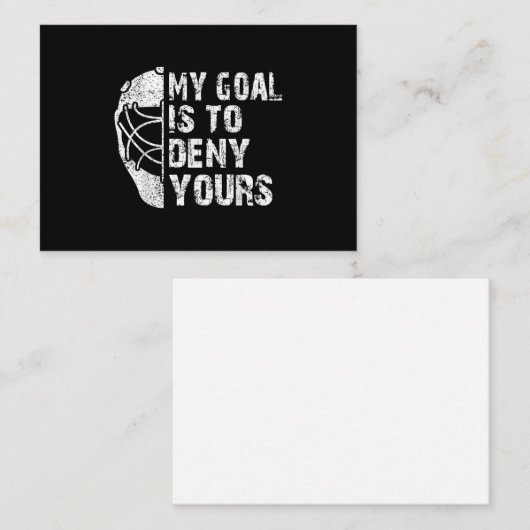 私のゴールおもしろいはあなたのホッケー・ゴアリー・アイスを否定することです ノートカード (正面/裏面)
