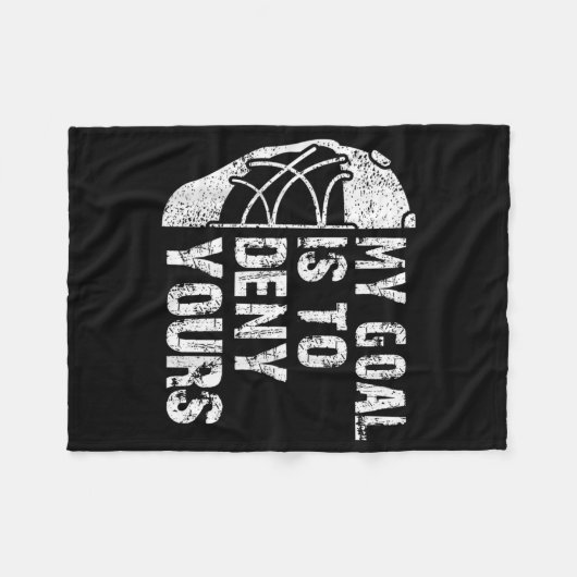 私のゴールおもしろいはあなたのホッケー・ゴアリー・アイスを否定することです フリースブランケット (正面(横))