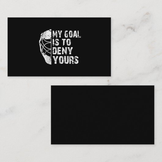私のゴールおもしろいはあなたのホッケー・ゴアリー・アイスを否定することです 名刺 (正面/裏面)