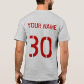 私のゴールはあなたのホッケーゴアリーのバックプリントを拒否する Tシャツ (裏面)