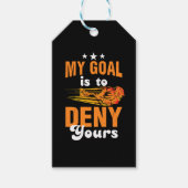 私のゴールはあなたのラクロスを否定する ギフトタグ (正面)