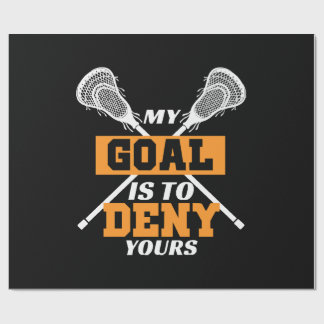 私のゴールはあなたのラクロスを否定する ラッピングペーパー