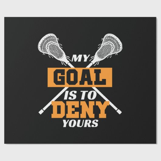 私のゴールはあなたのラクロスを否定する ラッピングペーパー (フラット)