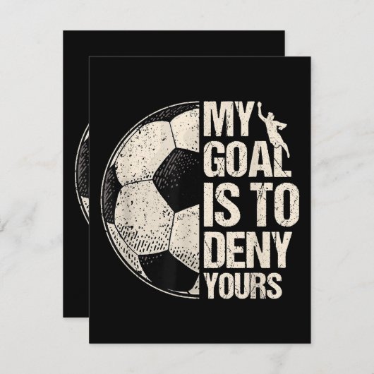 私のゴールは君のサッカーのゴアリーを否定することだ動揺して エンクロージャーカード (正面/裏面)