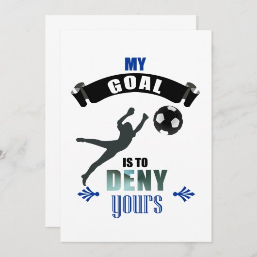 私のゴールは君のサッカーのゴールキーパーを否定することだ 招待状 (正面/裏面)