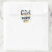 私のゴールは拒否することだ、サッカー引用文 スクエアシール (バッグ)