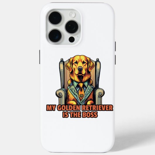 私のゴールデンレトリバーはボス Case-Mate iPhoneケース (裏面)