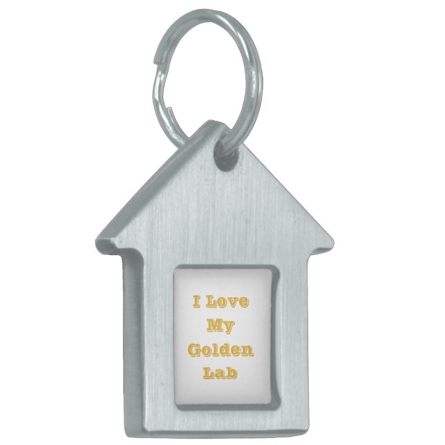 私のゴールドのラブラドールが大好き！ ペットネームタグ (正面左)