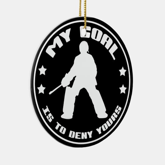 私のゴール、フィールドホッケーのゴールキーパーのオーナメント セラミックオーナメント (右)