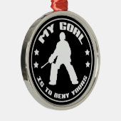 私のゴール、フィールドホッケーゴアリーのクリスマスオーナメント メタルオーナメント (右)