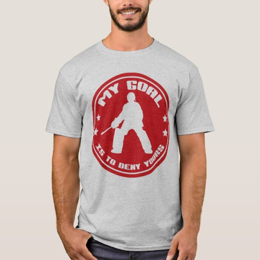 私のゴール、フィールドホッケーゴアリー引用文 Tシャツ (正面)