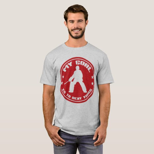 私のゴール、フィールドホッケーゴアリー引用文 Tシャツ (正面フル)