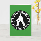 私のゴール、フィールドホッケー(黒) カード (黄色い花)